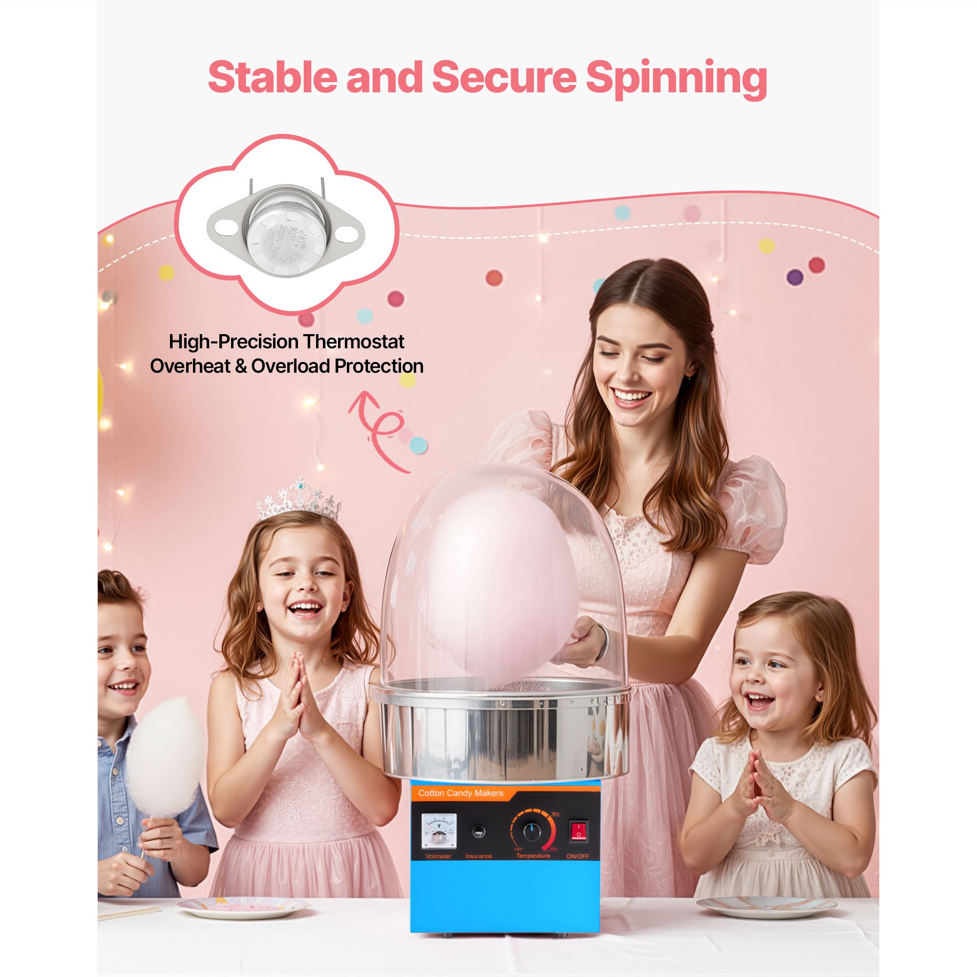 Electric Cotton Candy Machine, - Candy Floss Machine recension och pris