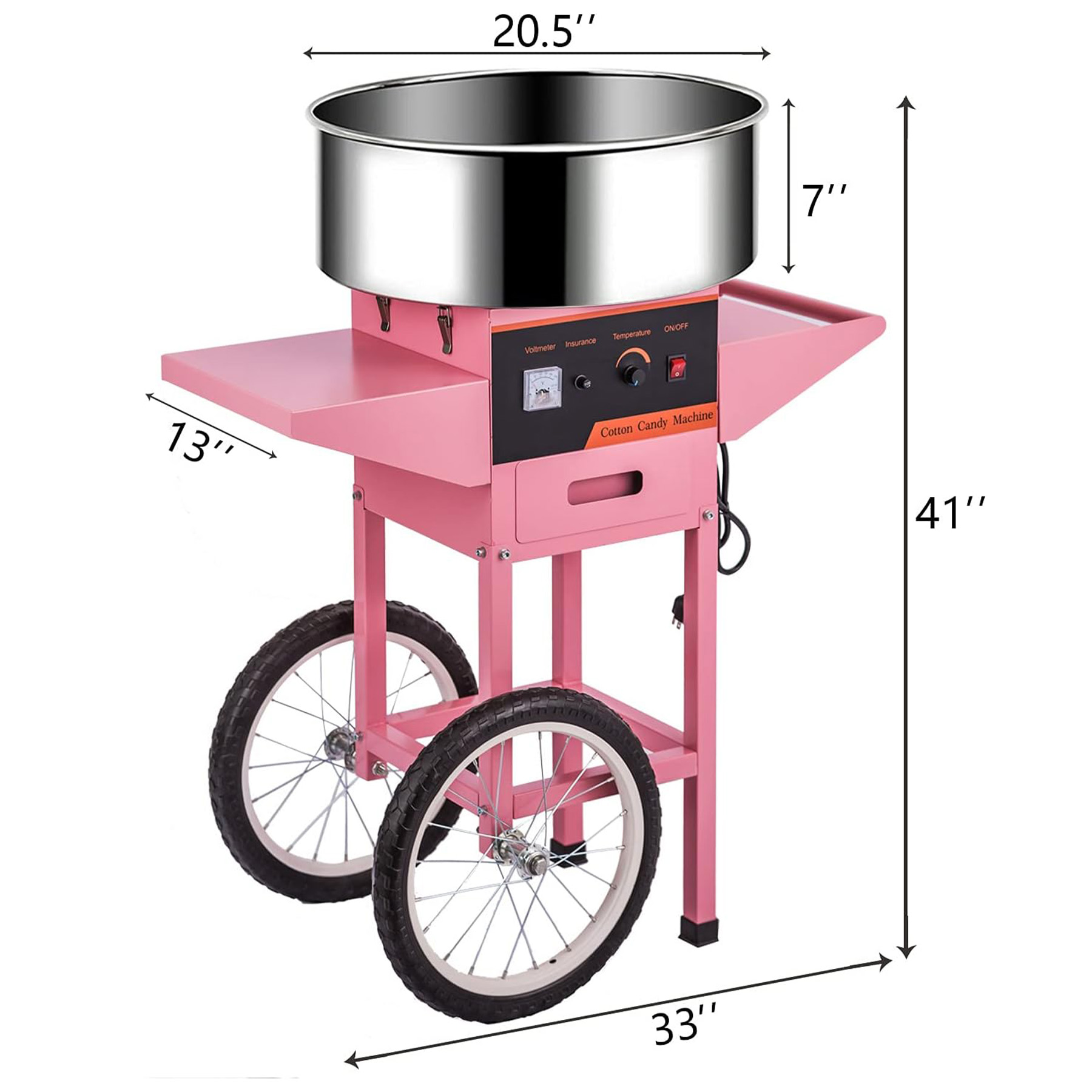 Commercial Pink Cotton Candy M - Candy Floss Machine recension och pris
